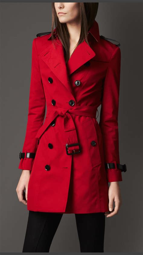 burberry trench coat military red|Burberry red trench coat sale.